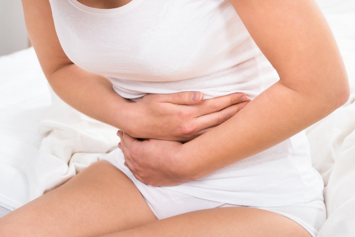 Woman Suffering From Stomach